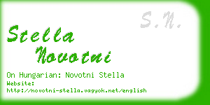 stella novotni business card